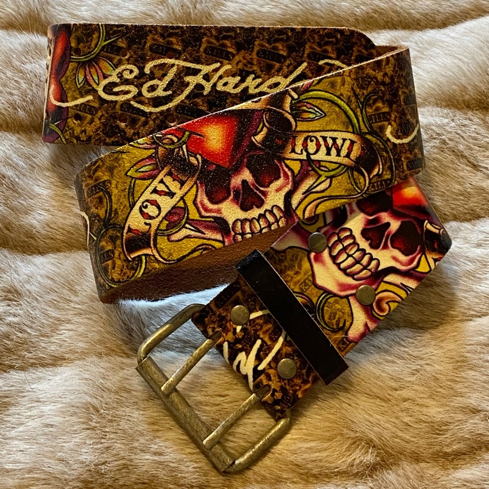 Ed Hardy vintage leather belt